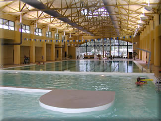 Indoor hot springs pool