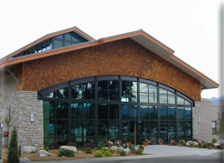 Salida Hot Springs pool building exterior